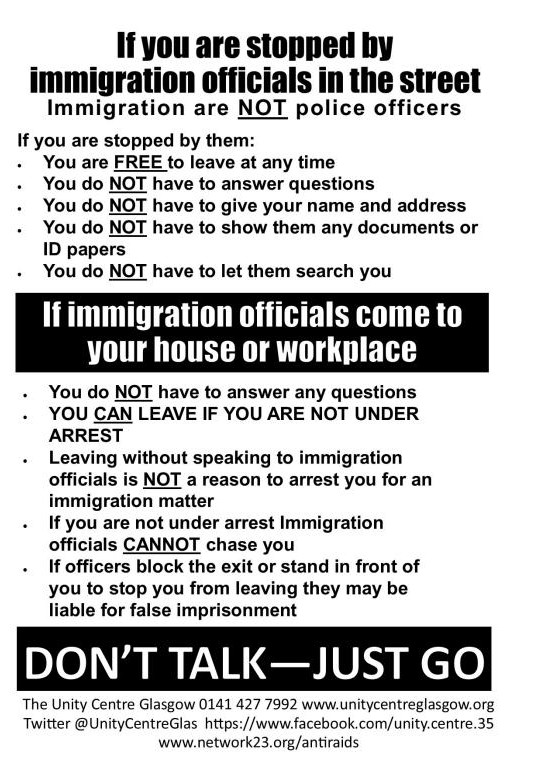 If you are stopped by immigration officials A5